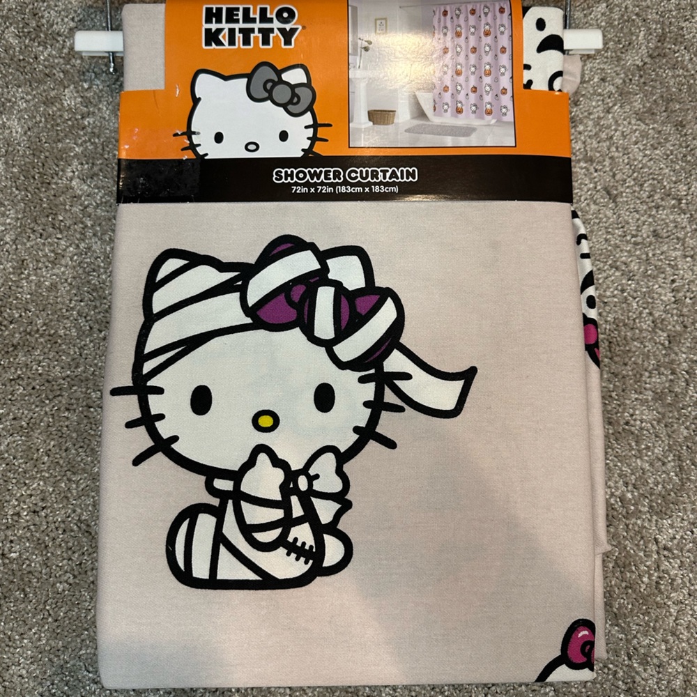 HELLO KITTY HALLOWEEN MUMMIE SHOWER CURTAIN
